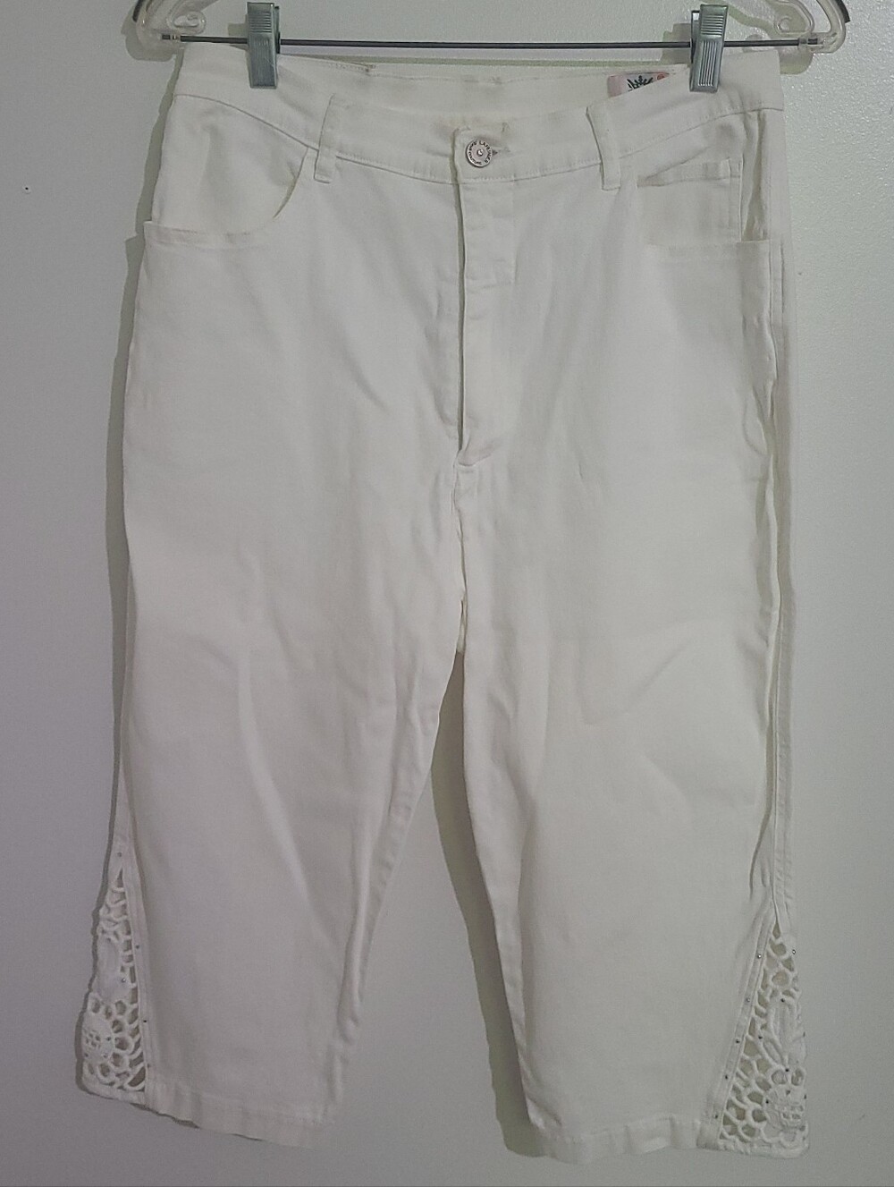 Lafei Nier White Capri Pants Vintage